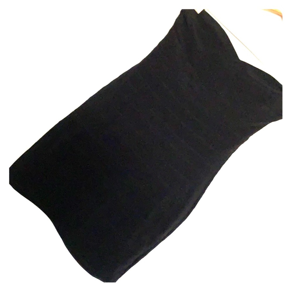 Black, strapless, bandeau dress